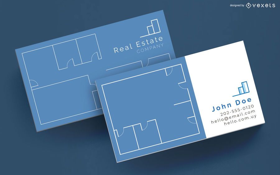Real Estate Corporate Business Card Design Real Estate Corporate Business Card Design