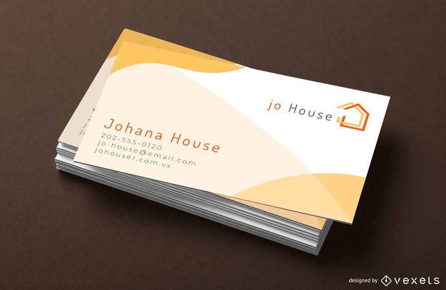 Simple House Business Card Template - Vector Download