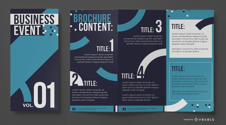 Plantilla de folleto comercial azul Plantilla de folleto comercial azul