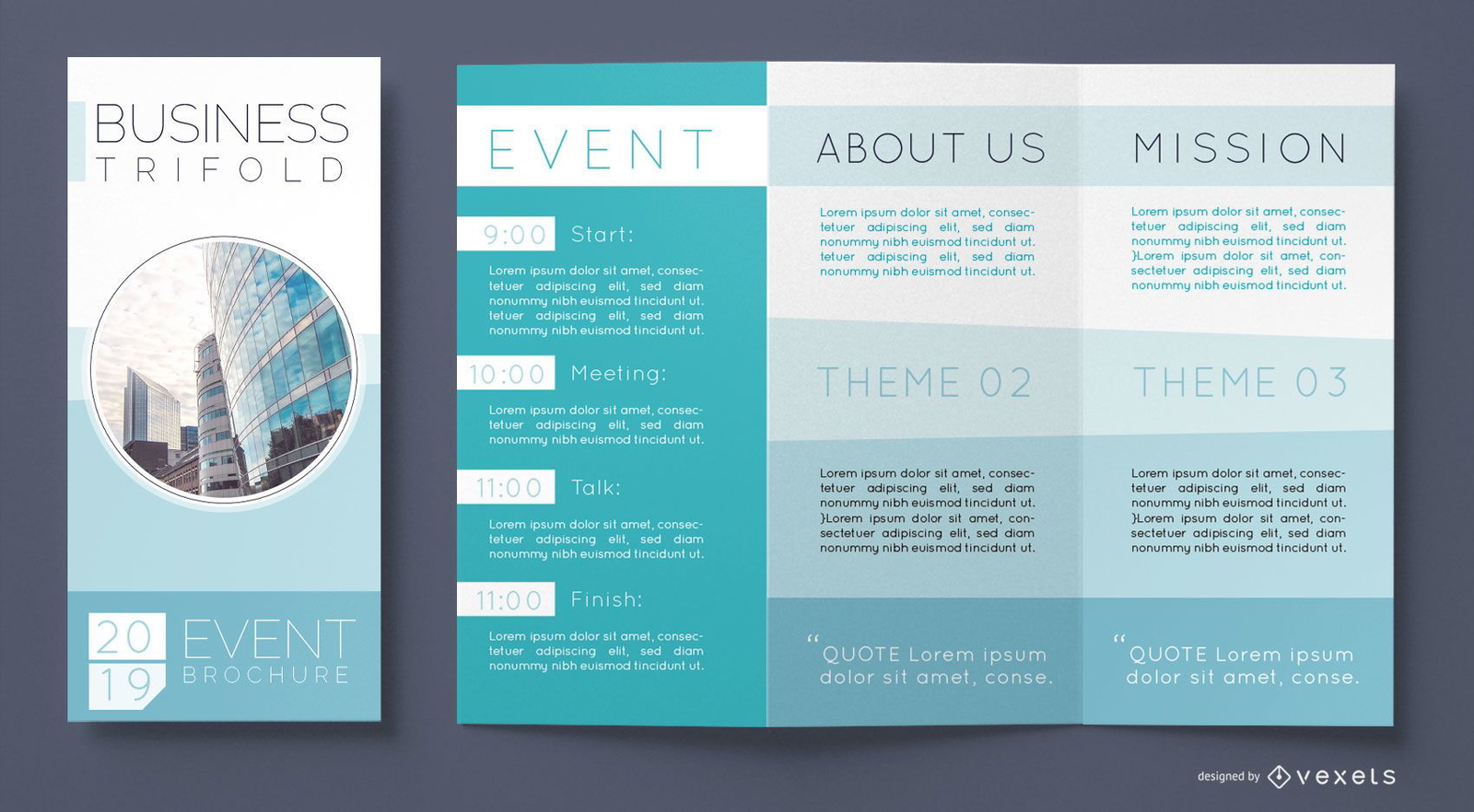 Business brochure tri-fold template