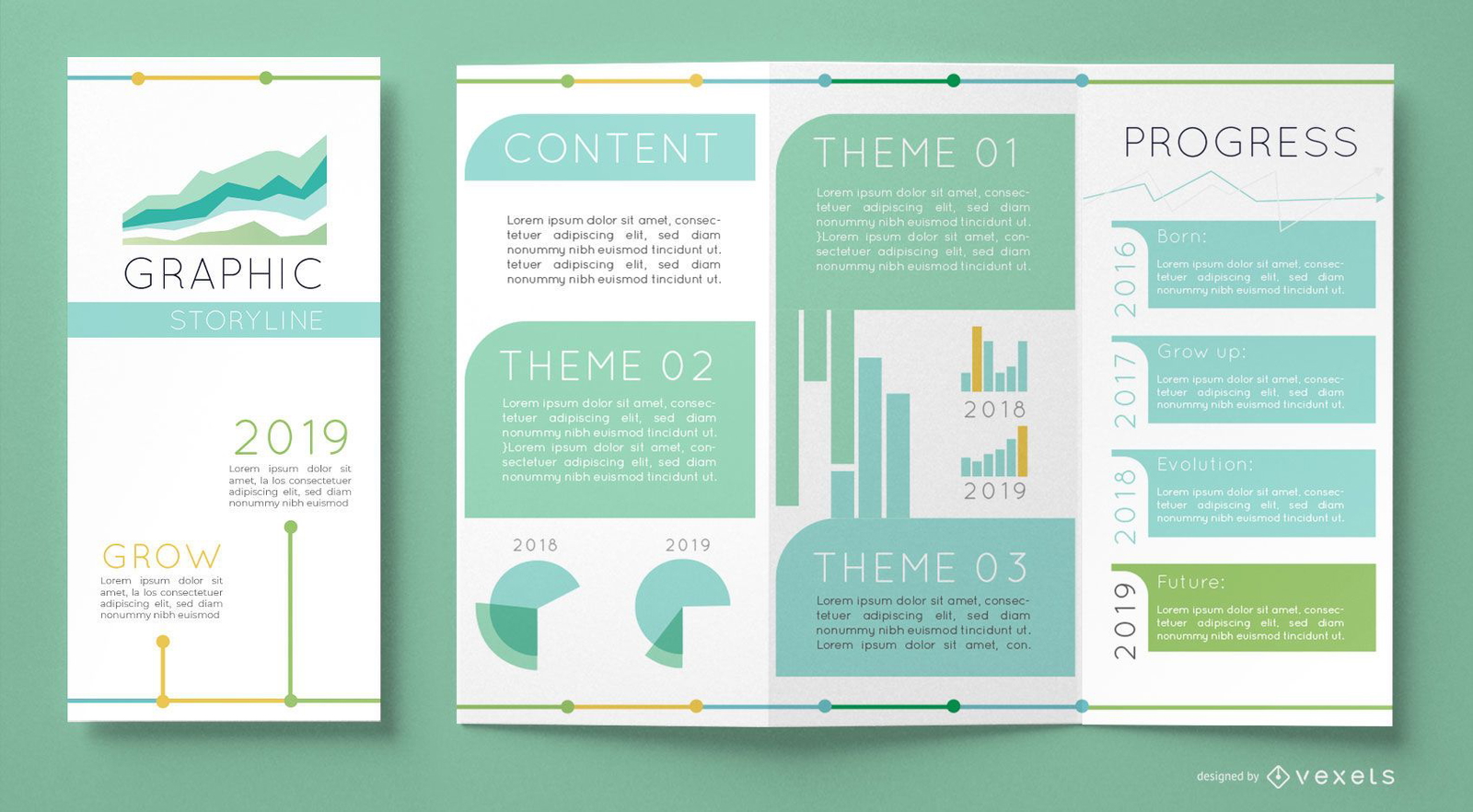 Business brochure graphs template