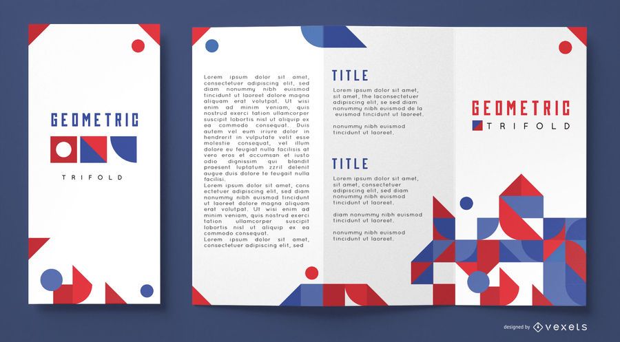 Plantilla de folleto comercial geométrico Plantilla de folleto comercial geométrico