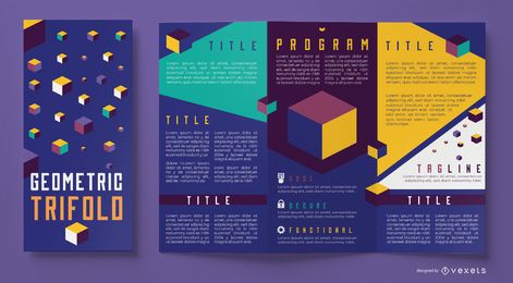 Colorful geometric business brochure