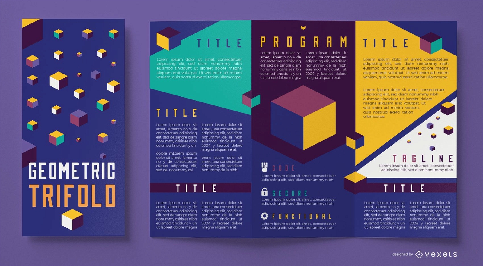 Colorful geometric business brochure