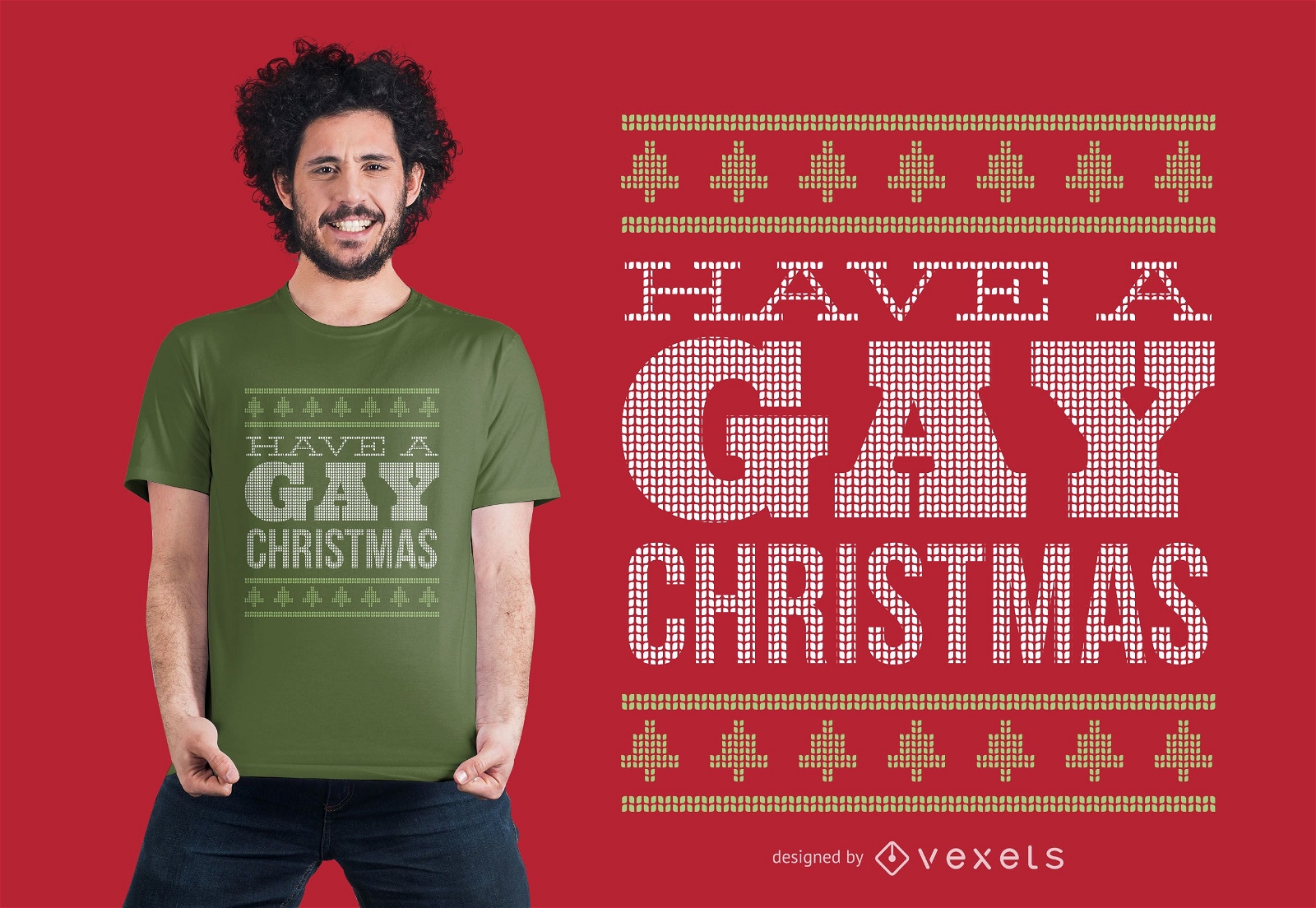 Gay Christmas t-shirt design