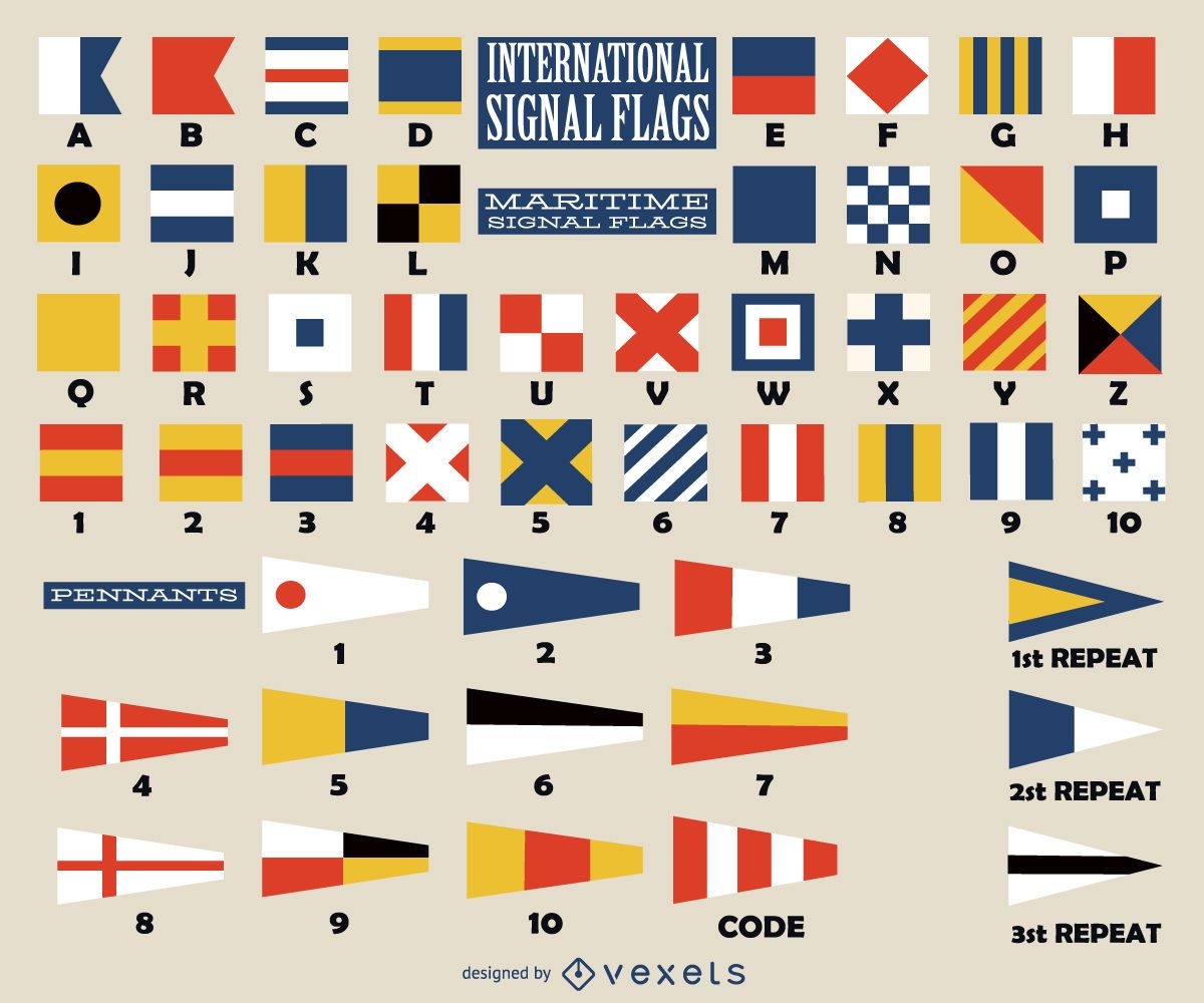 International signal flags collection