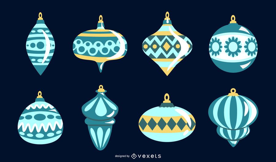 Christmas Ornament Vector Set Christmas Ornament Vector Set