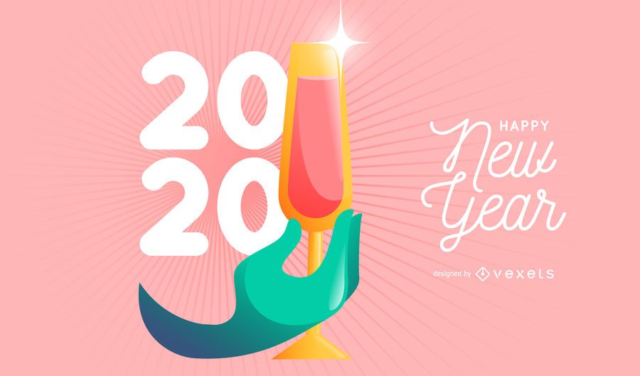 Happy New Year 2020 Vector Design Happy New Year 2020 Vector Design