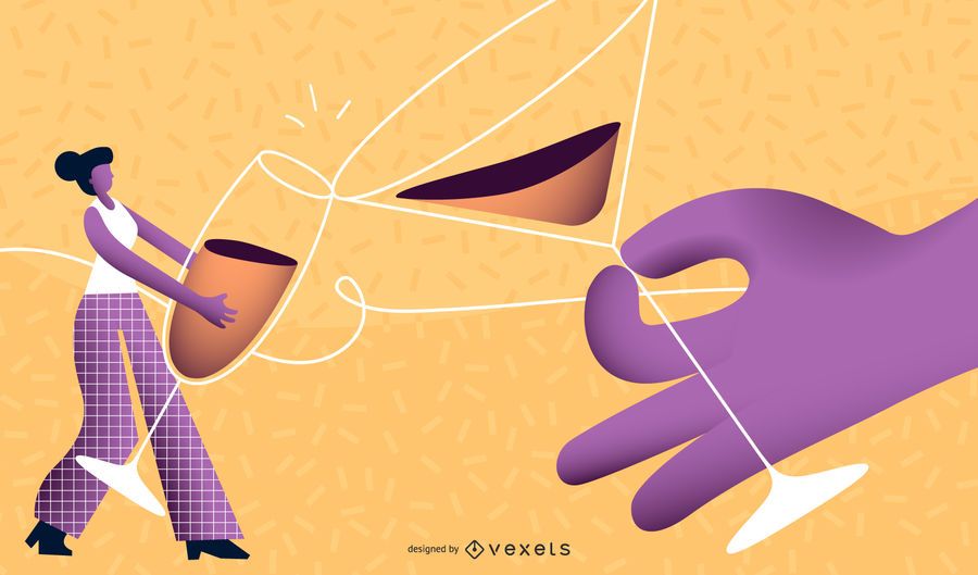 Ilustração em vetor copo bebendo ano novo Ilustração em vetor copo bebendo ano novo