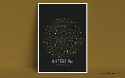 Frohe Weihnachten Ornament Poster Design Frohe Weihnachten Ornament Poster Design