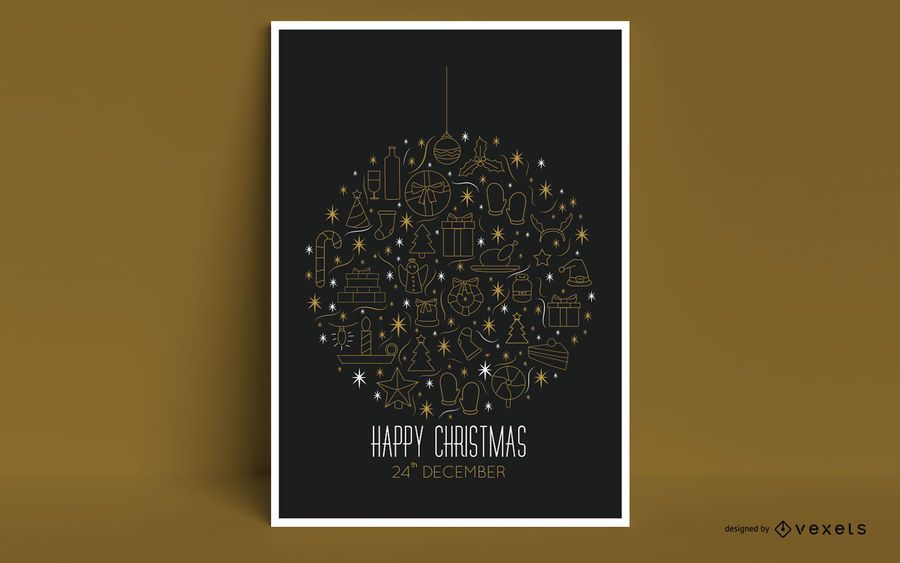 Frohe Weihnachten Ornament Poster Design Frohe Weihnachten Ornament Poster Design