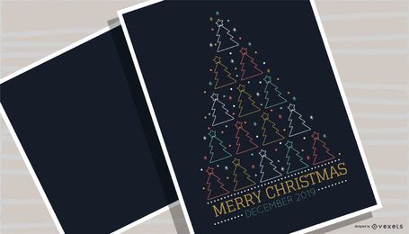 Merry Christmas Tree Poster Design Merry Christmas Tree Poster Design
