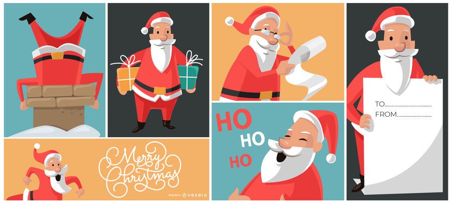Christmas Santa Designs Composition Christmas Santa Designs Composition