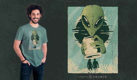Alien humans abstract t-shirt design Alien humans abstract t-shirt design