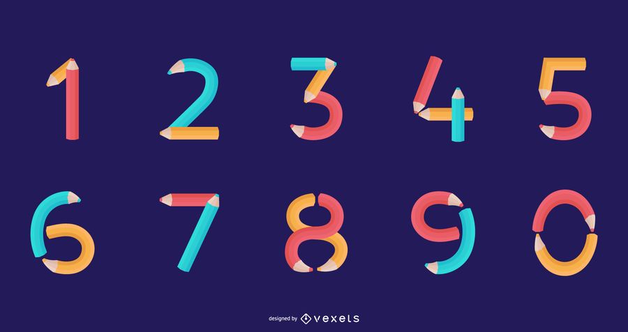 Pencil Alphabet Number Set Pencil Alphabet Number Set