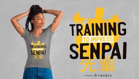 Treinamento para o design da camiseta do senpai Treinamento para o design da camiseta do senpai