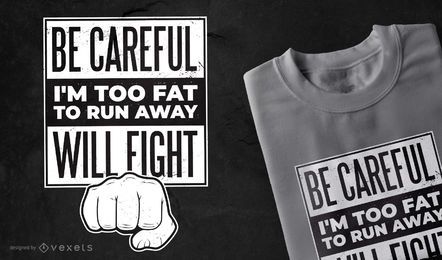Diseño de camiseta con cita divertida de lucha Diseño de camiseta con cita divertida de lucha