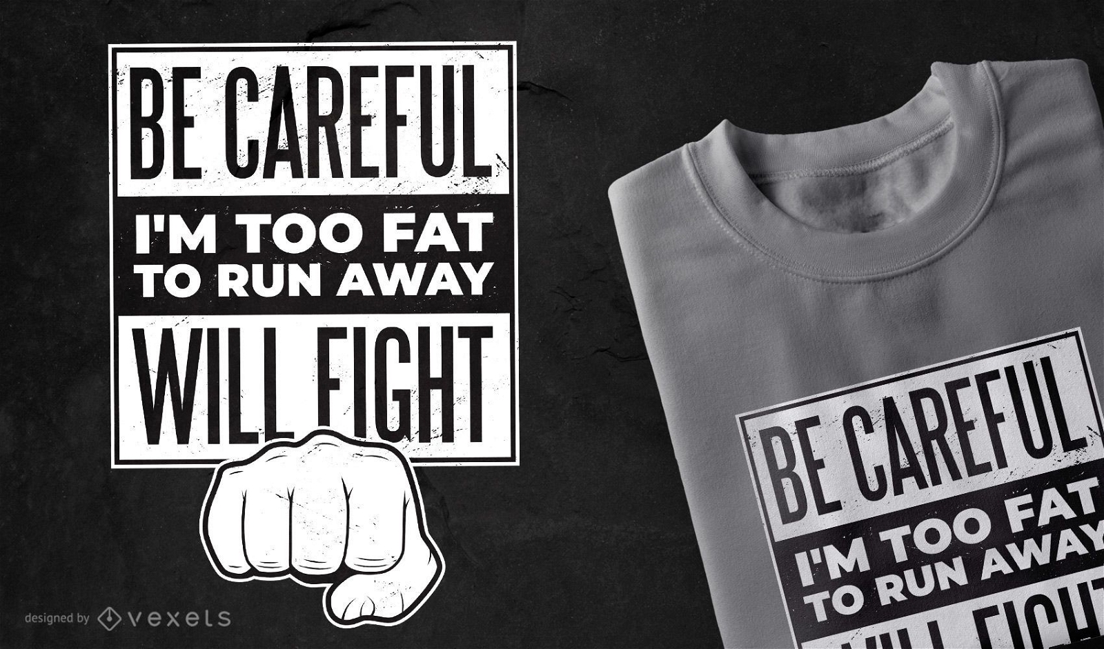 Fight funny quote t-shirt design