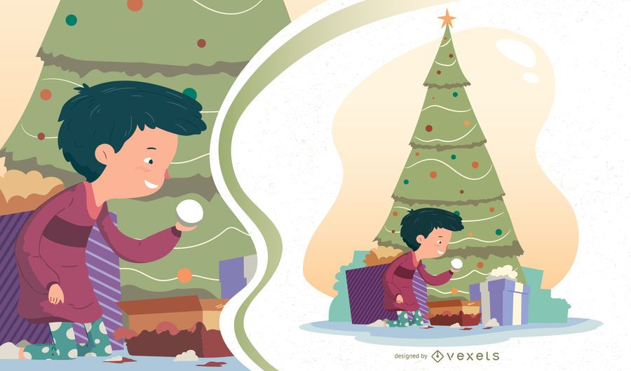 Christmas Boy Vector Design Christmas Boy Vector Design