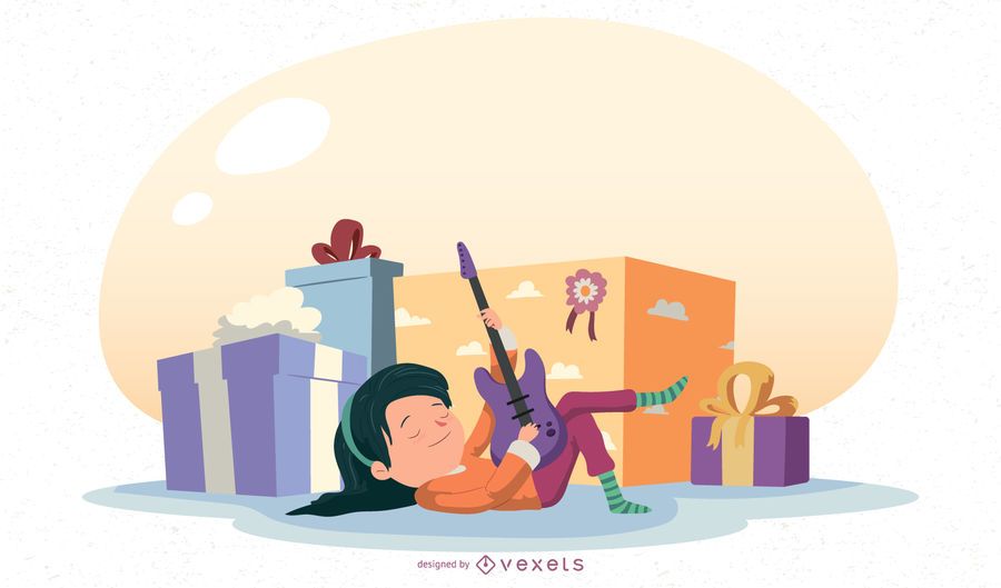Diseño de vectores de Navidad niña Diseño de vectores de Navidad niña