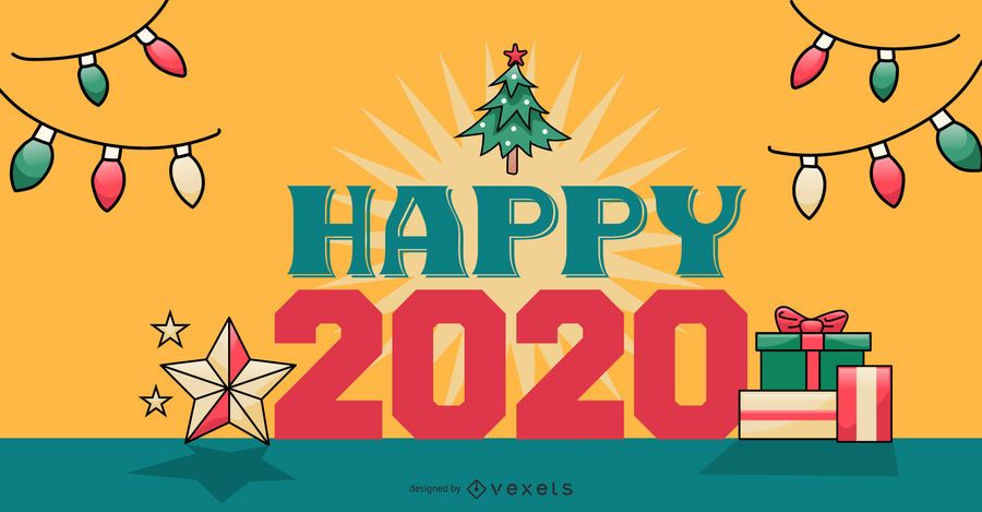 Happy 2020 Banner Design Happy 2020 Banner Design