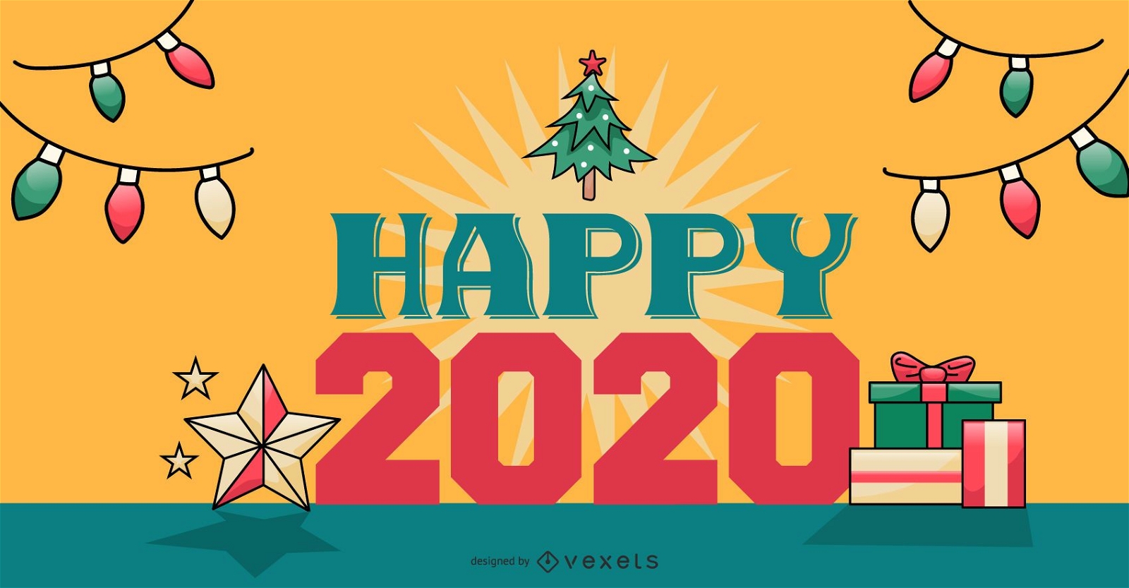 Feliz 2020 dise?o de banner