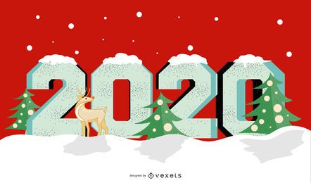 Jahr 2020 Weihnachten Banner Design Jahr 2020 Weihnachten Banner Design