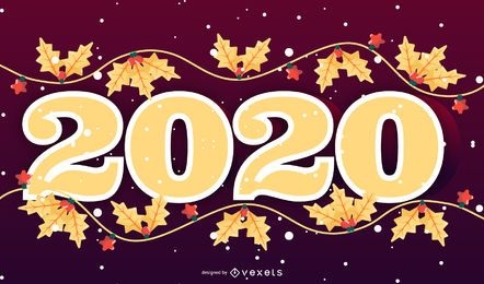 Design de banner sazonal feliz 2020