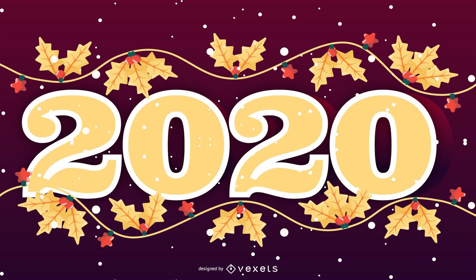 Design de banner sazonal feliz 2020
