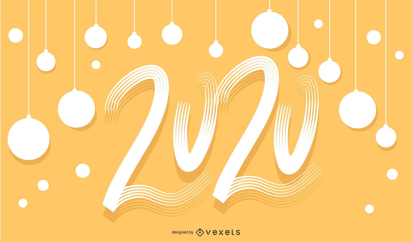 Happy 2020 Hand Lettering Banner