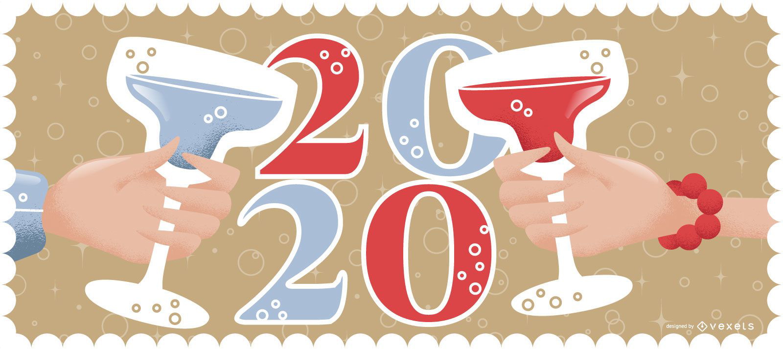 Happy 2020 Cheer Banner Design