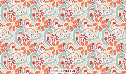 Design retro padrão floral Design retro padrão floral