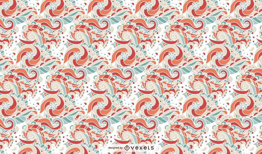 Retro Blumenverzierungs-Muster-Entwurf Retro Blumenverzierungs-Muster-Entwurf