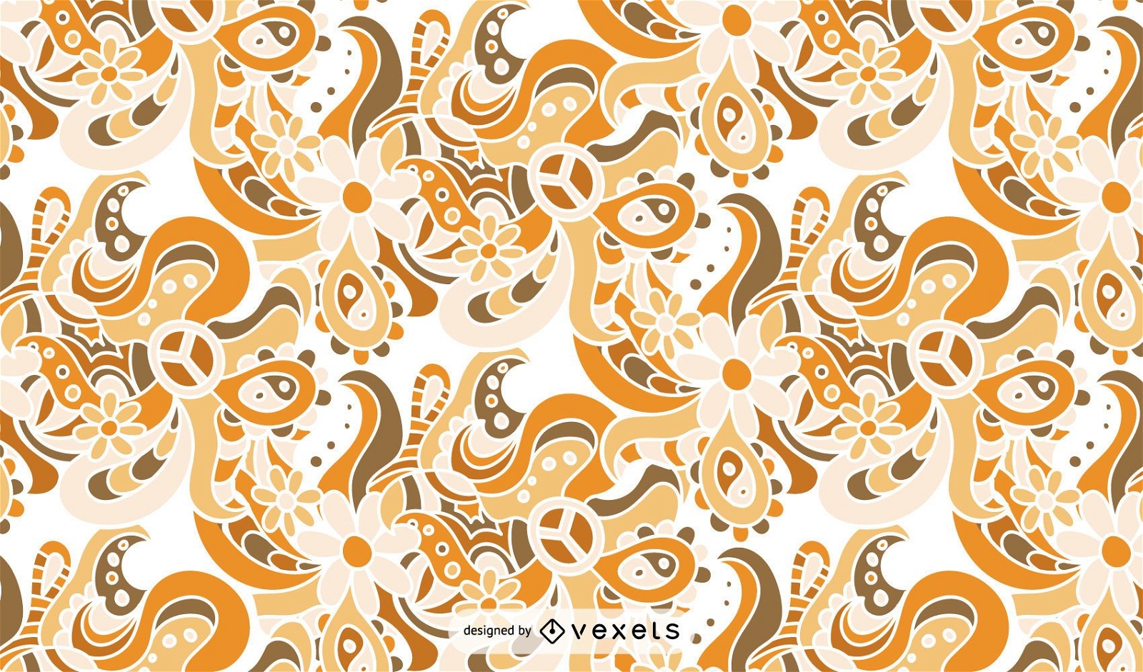 Vintage Floral Swirl Pattern Design