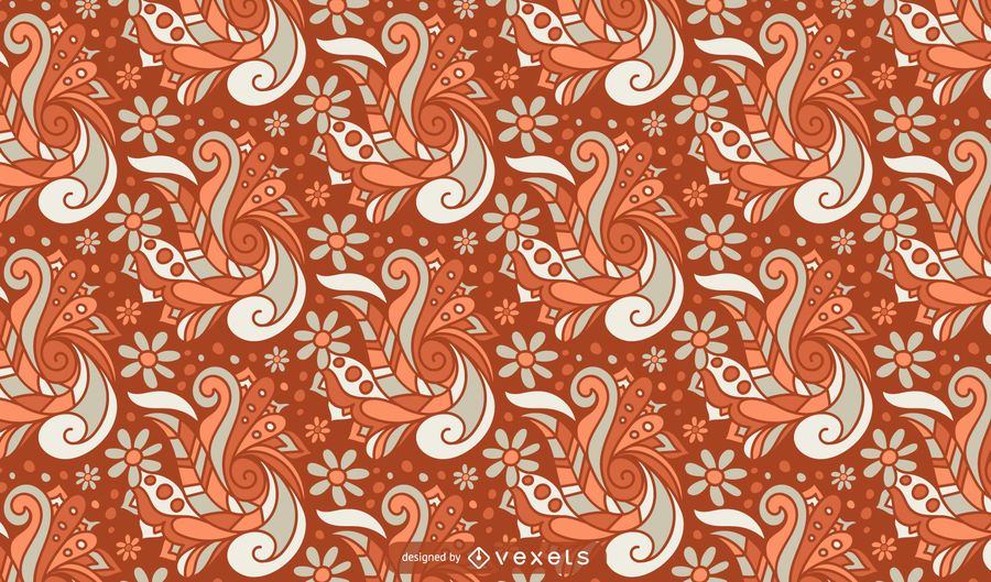 Retro floral abstraktes Muster Retro floral abstraktes Muster
