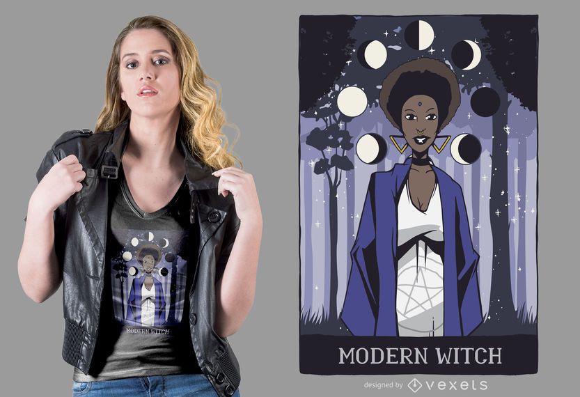 Modern Witch T-shirt Design Modern Witch T-shirt Design