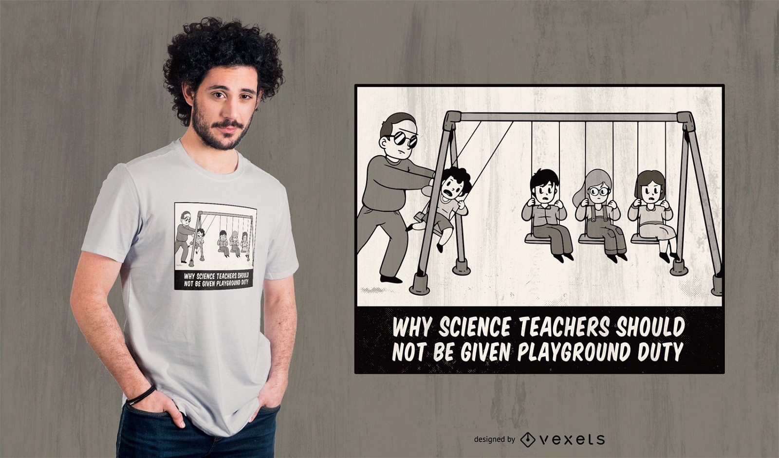 Design de camisetas engraçadas do professor de ciências