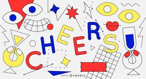 Cheers abstract new year background Cheers abstract new year background