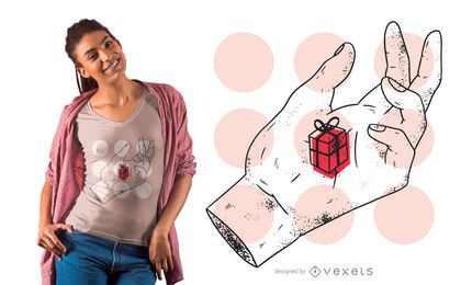 Hand gift t-shirt design Hand gift t-shirt design