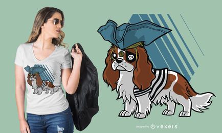 Cavalier King Charles Spaniel Pirate T-shirt Design Cavalier King Charles Spaniel Pirate T-shirt Design