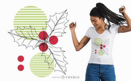 Diseño de camiseta de muérdago Diseño de camiseta de muérdago