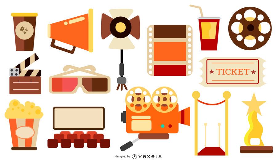 Cinema Elements Flat Design Pack Cinema Elements Flat Design Pack