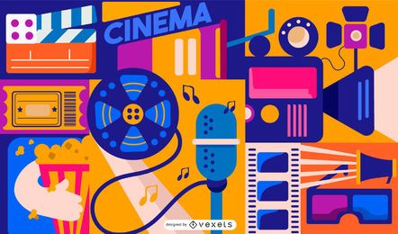 Cinema Elements Composition Design Cinema Elements Composition Design