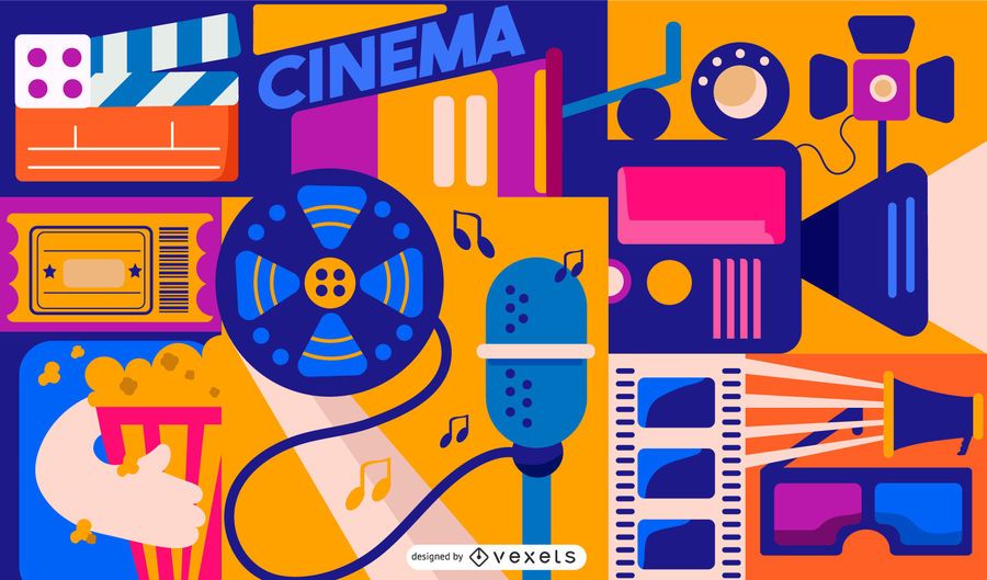Diseño de composición de elementos de cine Diseño de composición de elementos de cine