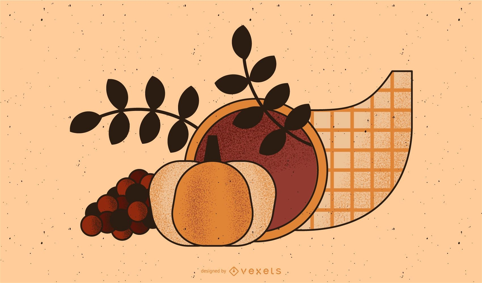 Thanksgiving cornucopia illustration