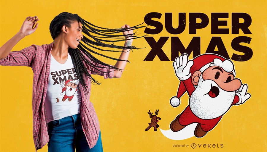 Design de camiseta super natal Design de camiseta super natal