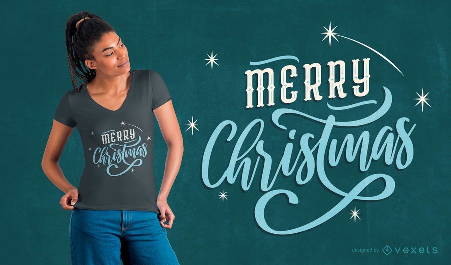 Weihnachtsbeschriftung T-Shirt Design Weihnachtsbeschriftung T-Shirt Design