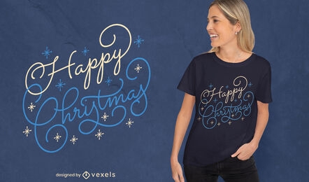 Design de camiseta de citação de feliz natal