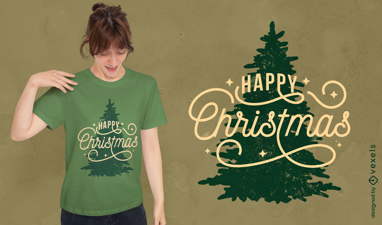 Design de camiseta com citação de árvore de Natal