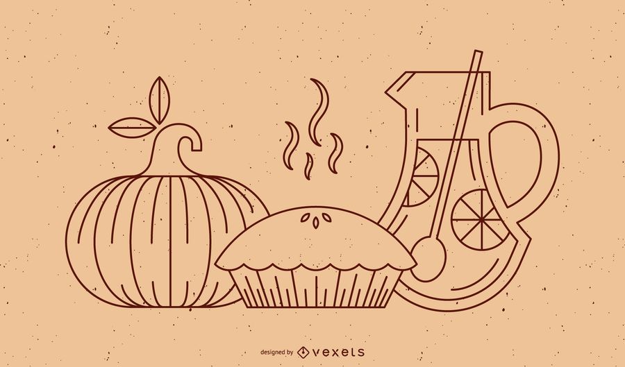 Thanksgiving line food elements Thanksgiving line food elements